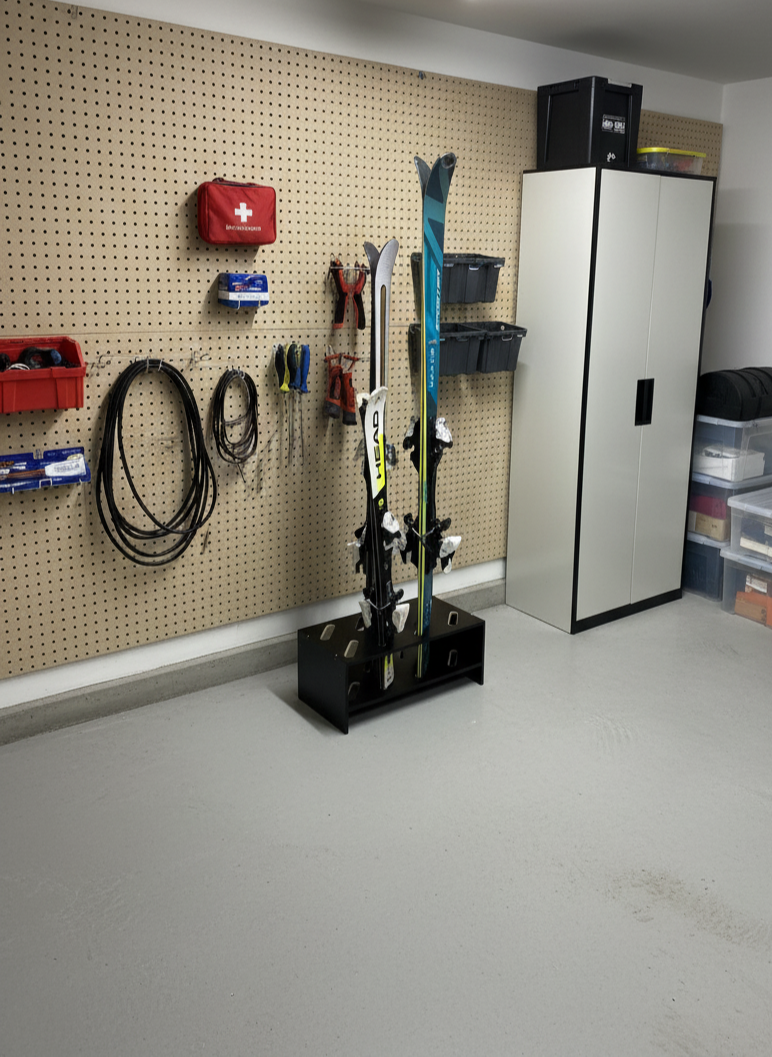 Skistativ i tre - 8 par, 61x33cm