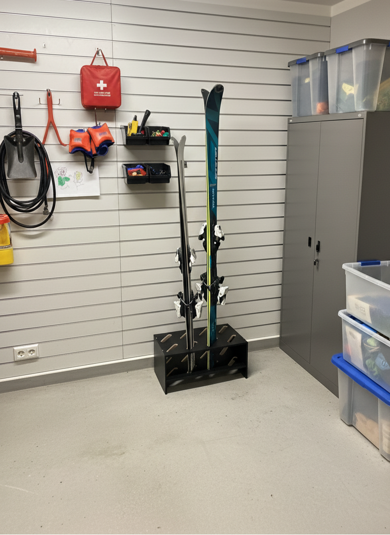 Skistativ i tre - 8 par, 61x33cm