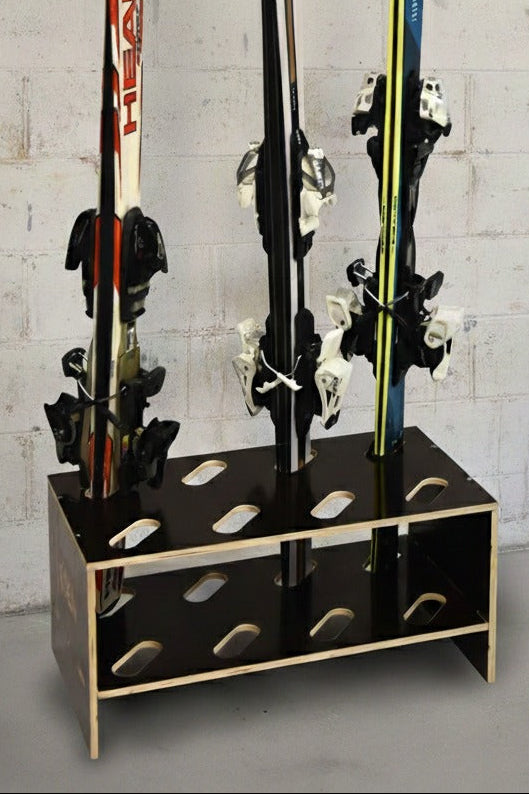 Skistativ i tre - 8 par, 61x33cm