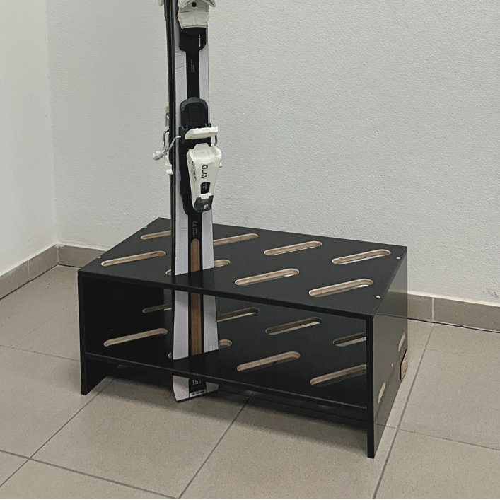 Skistativ i tre - 8 par, 61x33cm