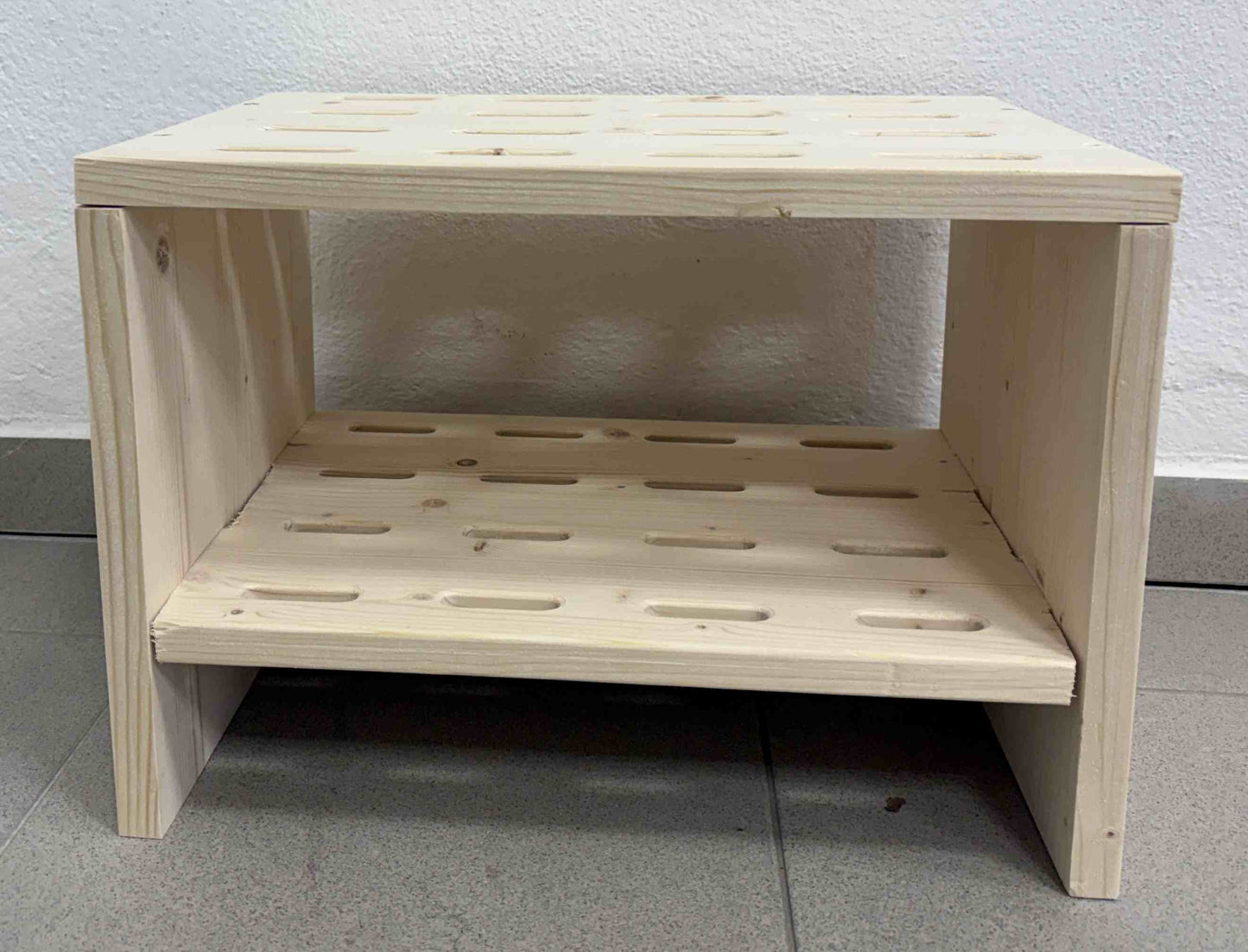 Skistativ i tre for 8 par langrennsski - Naturfarge